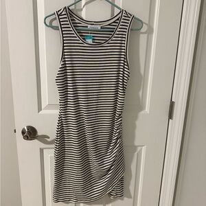 Gilli Black and White Striped Mini Dress